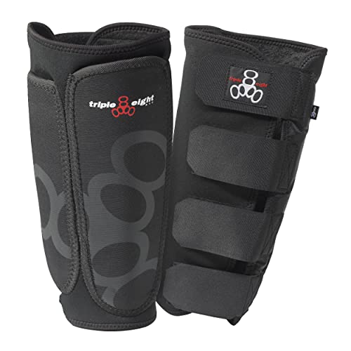 Triple Eight Exoskin Shin and Whip Guard Pads Black Large - BMX & Mountain Biking Safety