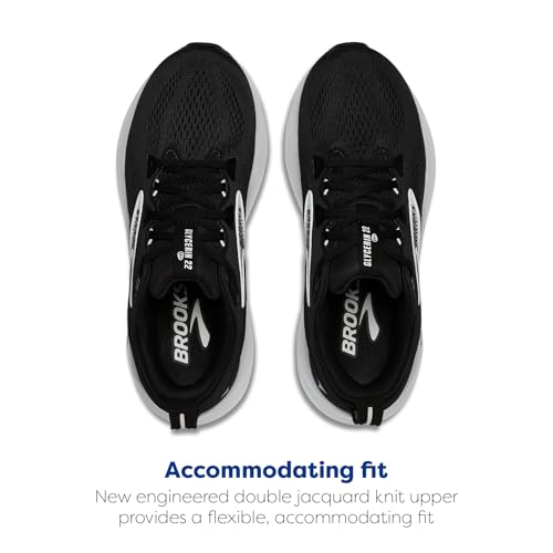 Brooks Men’s Glycerin 22 Neutral Running Shoes - Black Grey White 11