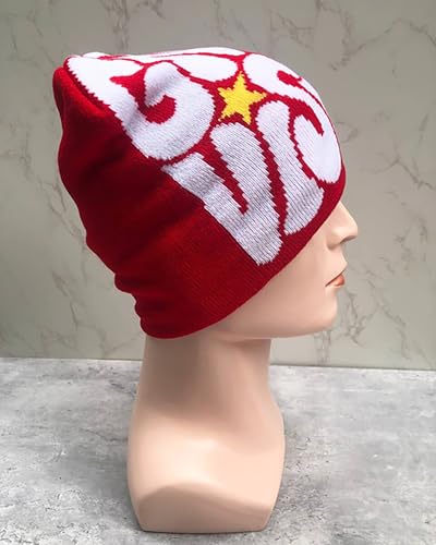 Y2k Beanie Letter Graphics Knitted Hat Winter Skull Cap for Women Men - 1 Size / 4 Pcs B