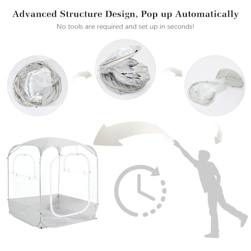 Beige 4-Person Raynesys Pop Up Bubble Tent - Spacious Outdoor Sports & Camping Shelter