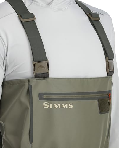 Simms Men's Tributary Stockingfoot Fishing Waders - Breathable Waterproof Chest, Basalt / Medium / 9-11