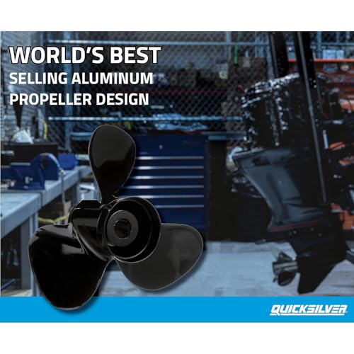 14.5 Inch Aluminum Boat Propeller for Mercury & MerCruiser Engines - Black Finish, 19 Pitch, 90 CT