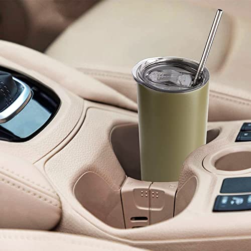 Deitybless 20 oz Stainless Steel Double Insulated Travel Mug with 6 Straws & Cleaning Brushes
