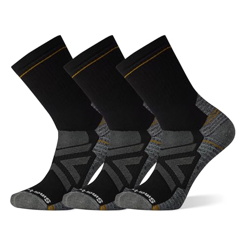 Men's Hike Full Cushion Crew Socks - Large Black 3-Pack