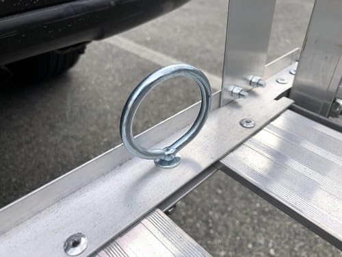 50 Inch x 29.5 Inch Aluminum Hitch Mount Cargo Carrier with Ramp - 500 lb Capacity