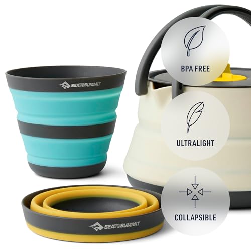 2-Person Collapsible Camping Kettle and Cups Set - Ultralight Space-Saving Cookware