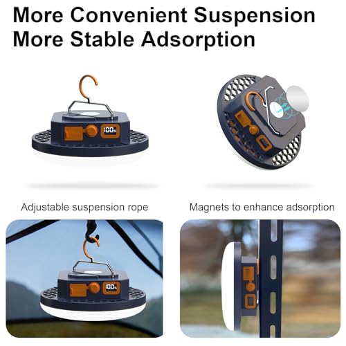 30W PRO Rechargeable Camping Light with Voice Control, 3000 Lumens