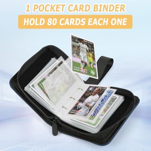Foalgo Black Trading Card Binder Album with 80 Side Loading Pockets - Z-Black Variation