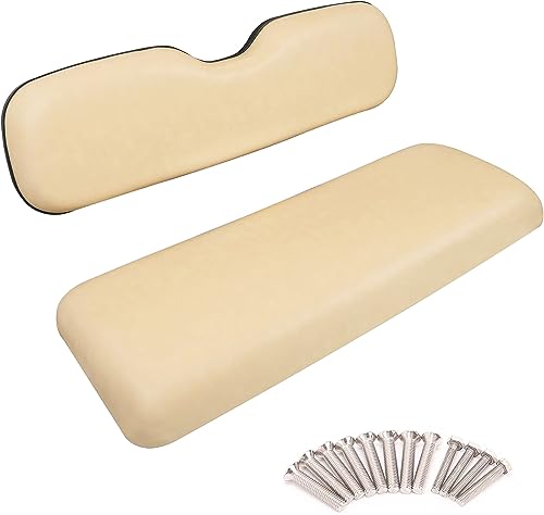 Universal Rear Seat Cushion for EZGO Club Car Yamaha Golf Cart Beige - Flip Seat Compatible