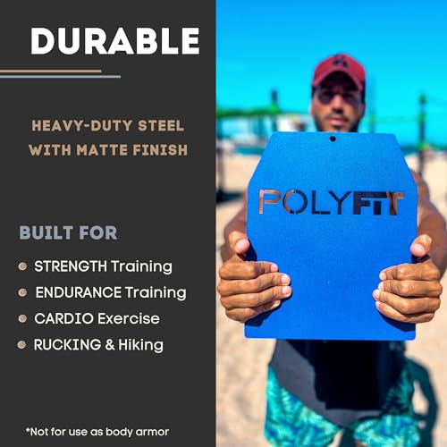 Polyfit 6 LB Red Weighted Vest Plates | Pack of 2 for Strength Training
