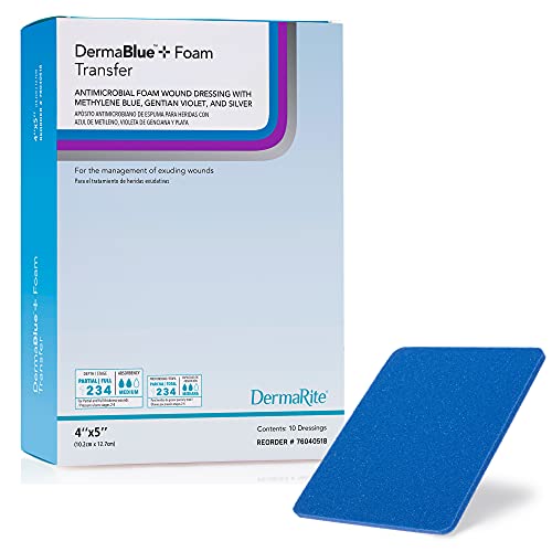 Antimicrobial Foam Wound Dressing 4x5 Inch Conformable 10 Pack