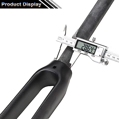 Matte Carbon Fiber Road Bike Fork 700C 28.6mm Rigid Lightweight Bicycle Front Fork
