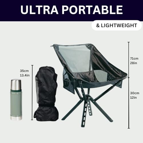Sitpack Campster2 Folding Camping Chair Black 265 lbs Portable Outdoor Chair