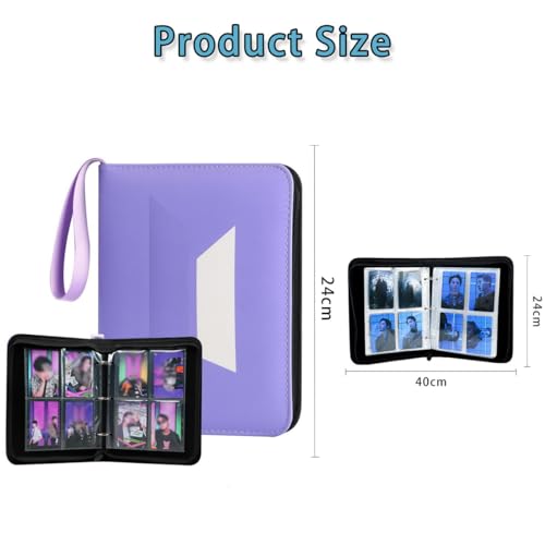 Photocards Binder with 400 Pockets Album for Army Fans Collection - Waterproof PU Leather