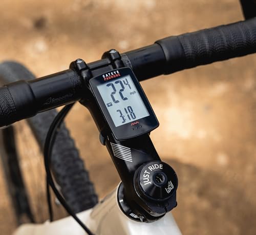 CATEYE Padrone Wireless Bike Computer – Large Screen, Easy‑to‑Read Non‑GPS Cyclocomputer, Wireless Speed Tracker for Road, MTB & Gravel Bikes, No‑Charging Sensor‑Based Unit, Long Battery Life