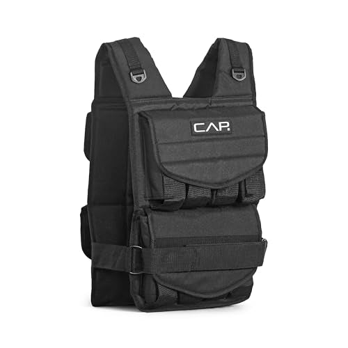 CAP Adjustable 40 lb Weighted Vest for Strength Training & Running