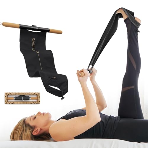 CastleFlexx Full Body Stretching Device with Large Size 5'9-6'2 Black