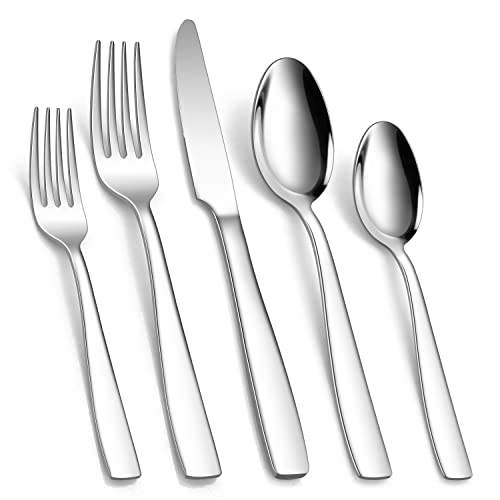 HaWare Classic Handle 60-Piece Stainless Steel Flatware Set for 12