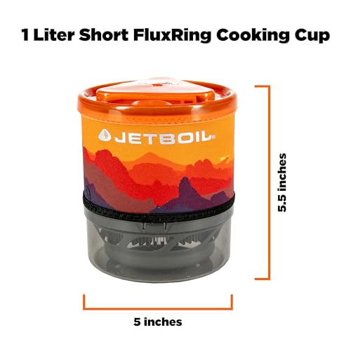 Jetboil MiniMo Camping Stove Cooking System Sunset with Adjustable Heat Control