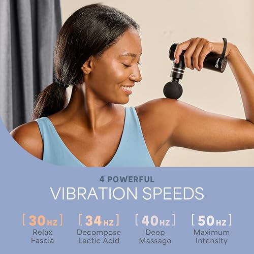 LifePro DynaMini Mini Percussion Massage Gun Black Small Travel Version