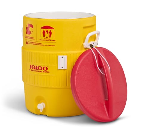Igloo 10 Gallon Yellow Portable Cooler with Spout & Locking Lid