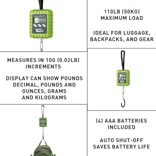 Feedback Sports Expedition Digital Scale 50kg for Backpacking, Cycling & Luggage