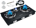 3 Burner Propane Gas Stove with Auto Ignition, 34,500 BTU Outdoor Camping Stove