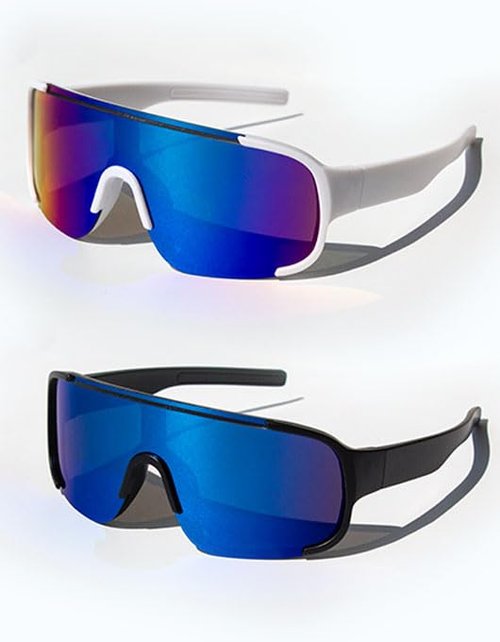 LOOVILEN 2-Pack Kids Youth Baseball Sunglasses for Boys Girls 4-12 - Unbreakable Solid Arm Sports Shades UV400 Protection Goggles Green Blue Silver
