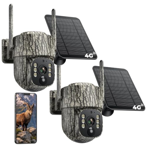 VOOPEAK TC32-2 4G LTE Cellular Trail Camera Pack with Auto Human Tracking & 2.5K Live View