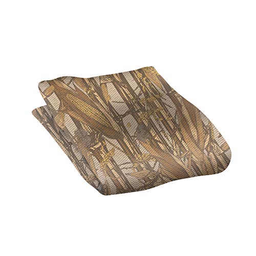 Natural Grain Belt Camouflage Burlap for Hunting - 12ft x 54in, Noiseless & Durable