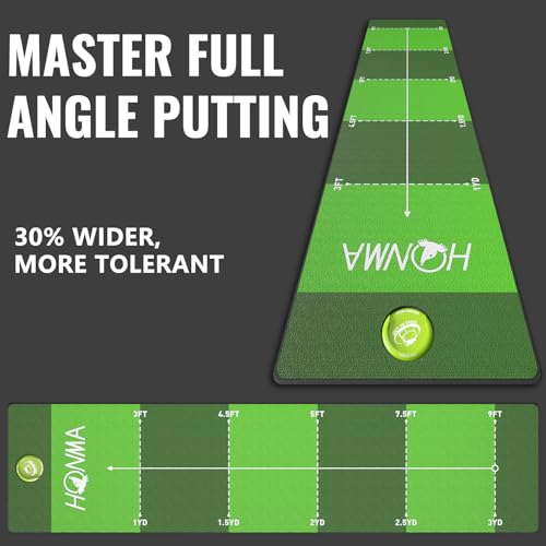 Indoor Golf Putting Mat 26x9ft with Distance Marks and Real Turf Feel
