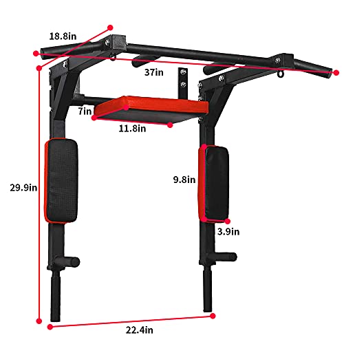 PLKO Type A Wall Mounted Pull Up Bar - Heavy Duty Fitness Equipment for Upper Body Workout
