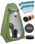 Portable Toilet with Privacy Tent and Camping Accessories - Toilet and Tent Variation