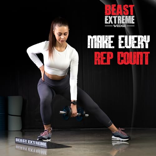 Vibevo2 Beast Extreme Wedge Block - Heavy-Duty Calf & Heel Stretching Board for Weightlifting & Therapy