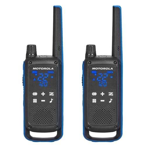 2 Pack Motorola T802 Walkie Talkies Waterproof Two-Way Radios - 35 Mile Range, Rechargeable, IP54, Emergency Ready