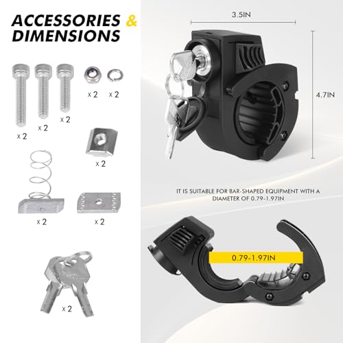 Heavy-Duty Shovel Mount Holder with Lock for Off-Road Vehicles & Racks