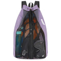 WANDF Mesh Beach Backpack for Swimmers - Purple, Large Capacity