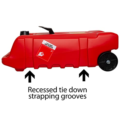 Scepter Flo 'N Go 14 Gallon Gas Caddy with Manual Pump, Red Fuel Tank