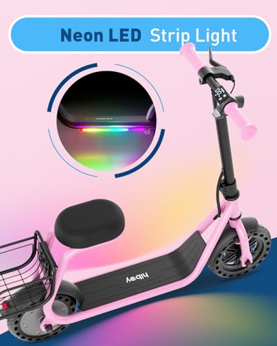 Hiboy Q2 Lite Electric Kids Scooter with Seat & 3-Speed - Peachy Pink
