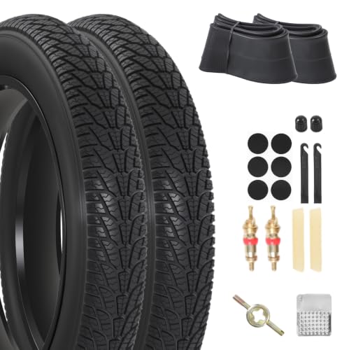 HOMEXMTD 2 Pack 20x4.0 Fat Bike Tires & Repair Tool Kit - Off-Road Replacement Set