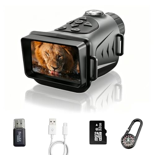 4K Night Vision Monocular with 66MP Camera, 18X Zoom, Infrared & Rechargeable Battery