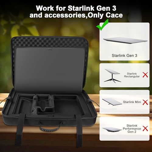 Waterproof Hard Shell Carrying Case for Starlink Gen 3 & 4 Antennas