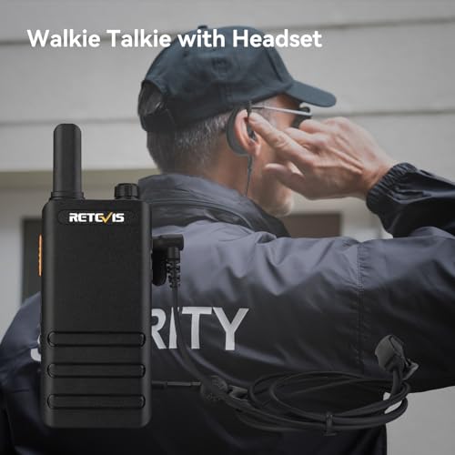Retevis B3H Walkie Talkies with Earpiece and Hidden Display - Compact 2-Way Radio RT22 V3.0