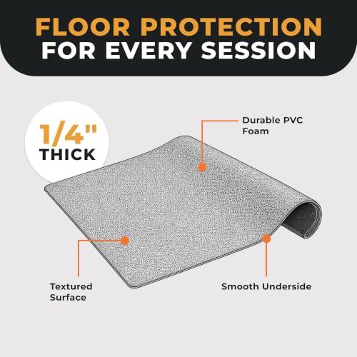 BalanceFrom 48 x 72-Inch High-Density PVC Gym Floor Mat - 1/4 Inch Thick