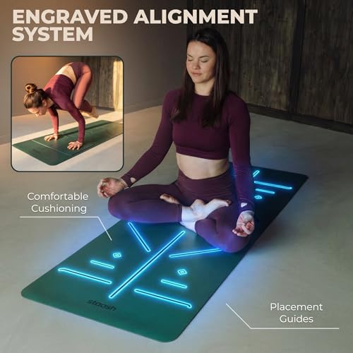 STAASH Premium Yoga Set with Non-Slip Mat, Towel, Strap & Knee Pad - Forest Green