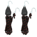 2pcs Adjustable 3/8 Inch Kayak Rope Tie Downs with Metal Hooks - Heavy Duty Straps, 11.8ft Length