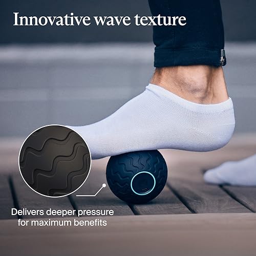 Therabody WaveSolo Handheld Bluetooth Massage Device - Portable Vibration Therapy Ball
