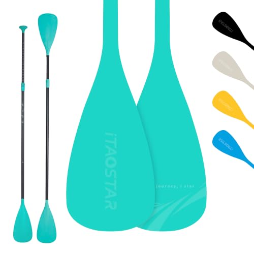 iTAOSTAR Adjustable SUP & Kayak Paddle Set 4-Pieces Mint Green for Beginners