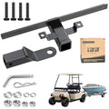 10L0L Golf Cart Trailer Hitch for Club Car DS 1982+ Rear Seat, Rust-Resistant Black