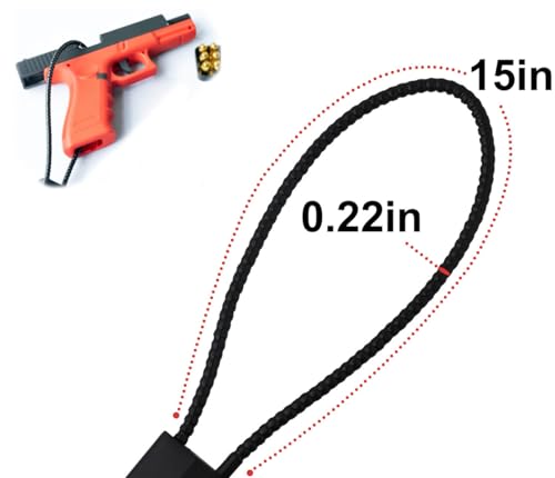 Lockforall 20 Pack Black 15" Keyed Alike Cable Gun Locks for Pistols Rifles & Shotguns